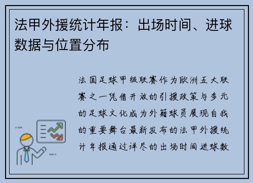 法甲外援统计年报：出场时间、进球数据与位置分布